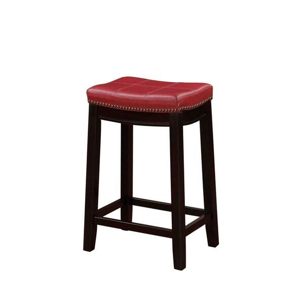 Linon Home Decor Products Claridge Red Counter Stool 55815RED01U